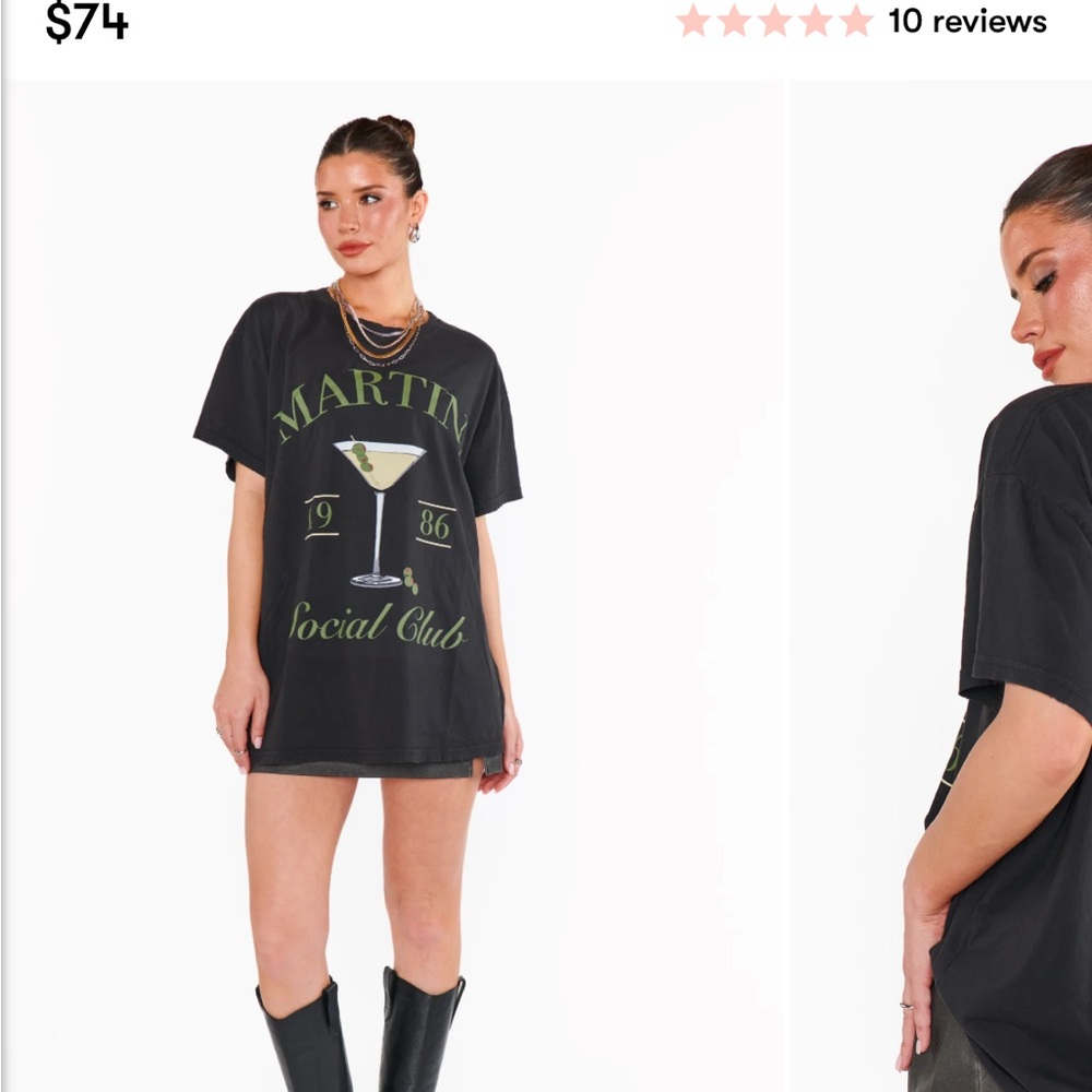 NWT Show Me Your MuMu Martini Cotton Tee